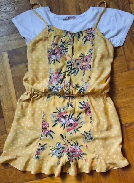 Sukienka+ Kombinezon F&F +bluzka ZARA r. 152