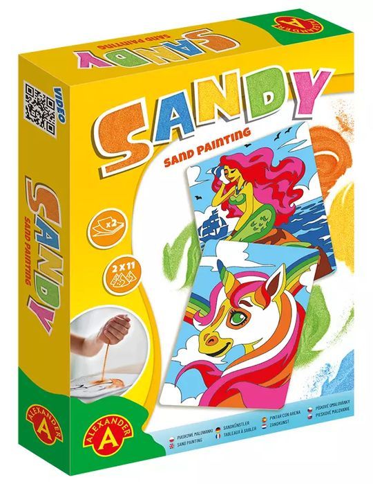 Sandy. Piaskowe malowanki. Syrenka, jednorożec. Alexander