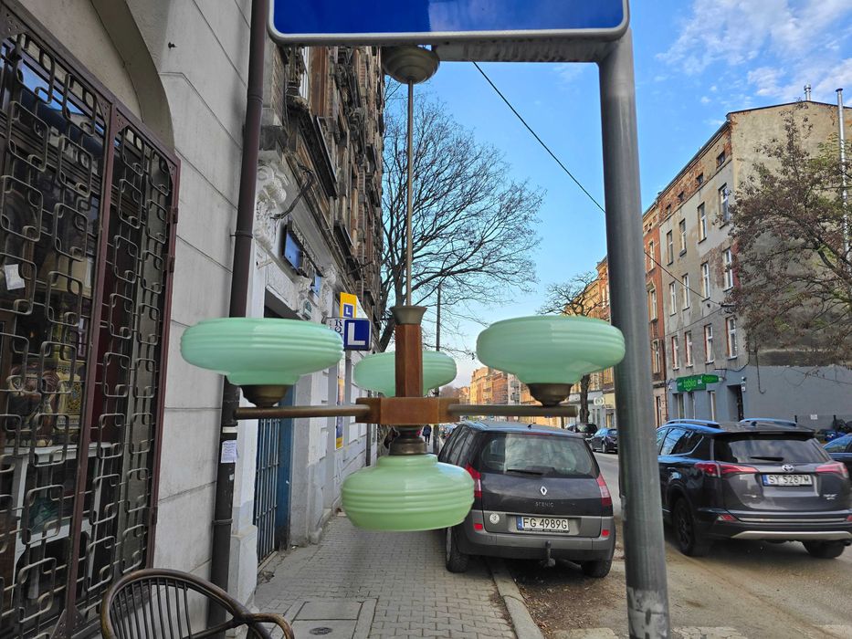 Stara lampa żyrandol art deco