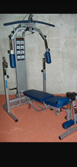 Pokazowy atlas Kettler Delta XL + 120kg, gryfy, modlitewnik, montaż