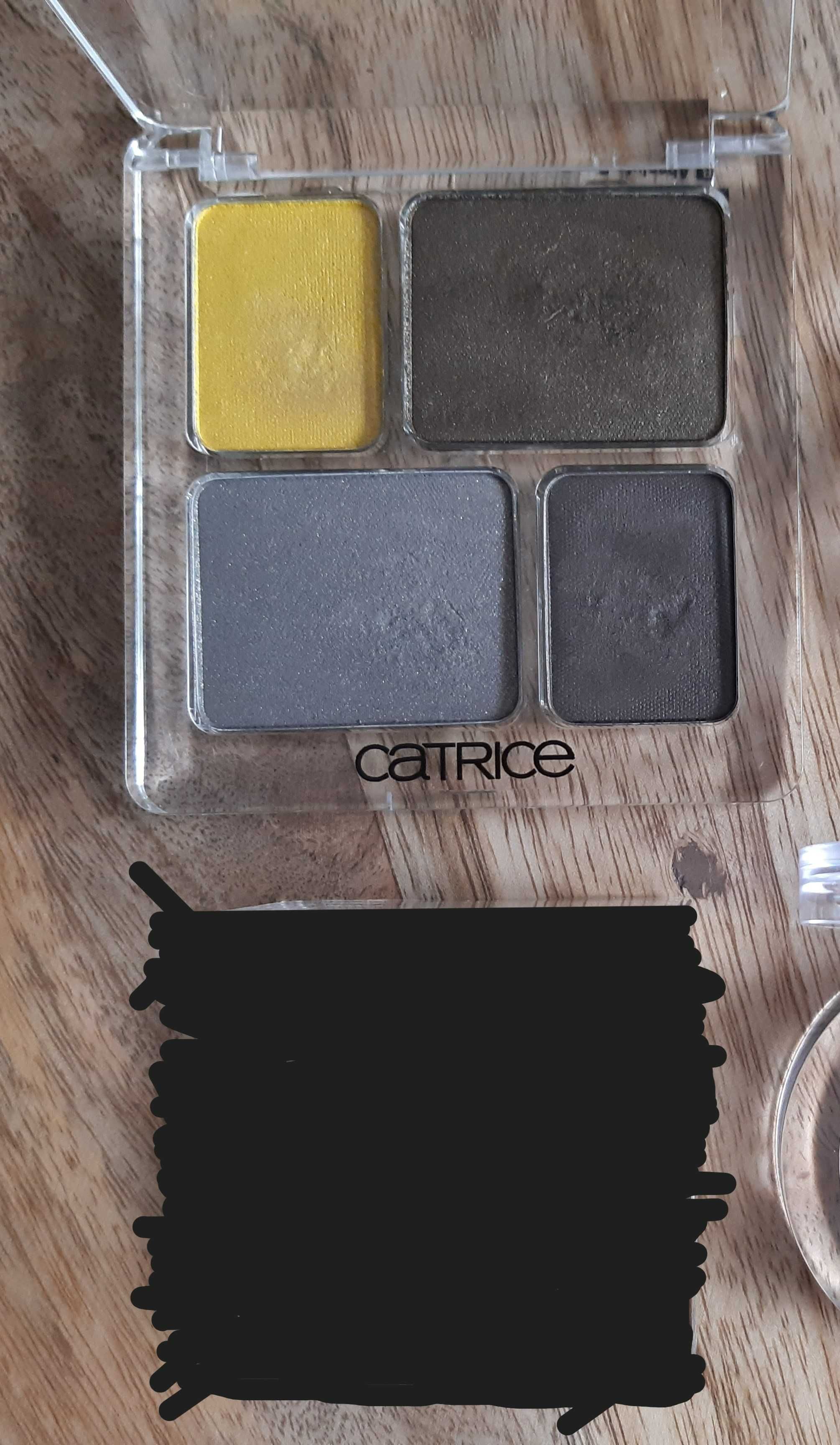Paletka 4 cieni do oczu Catrice, szare zieleń khaki żółty