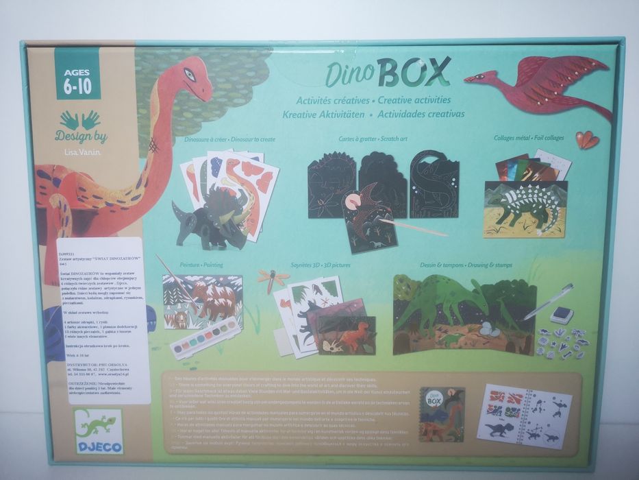 Djeco Duży Zestaw Kreatywny Świat Dinozaurów 6w1