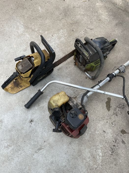 Lote de 2 motosseras e 1 roçadora peças