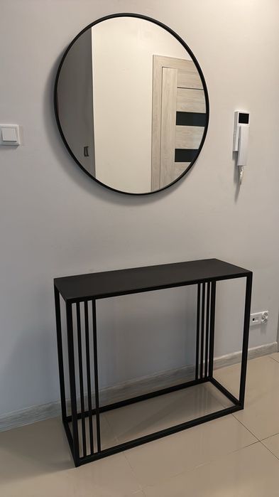 Konsola LOFT, komoda do przedpokoju, metalowa czarna