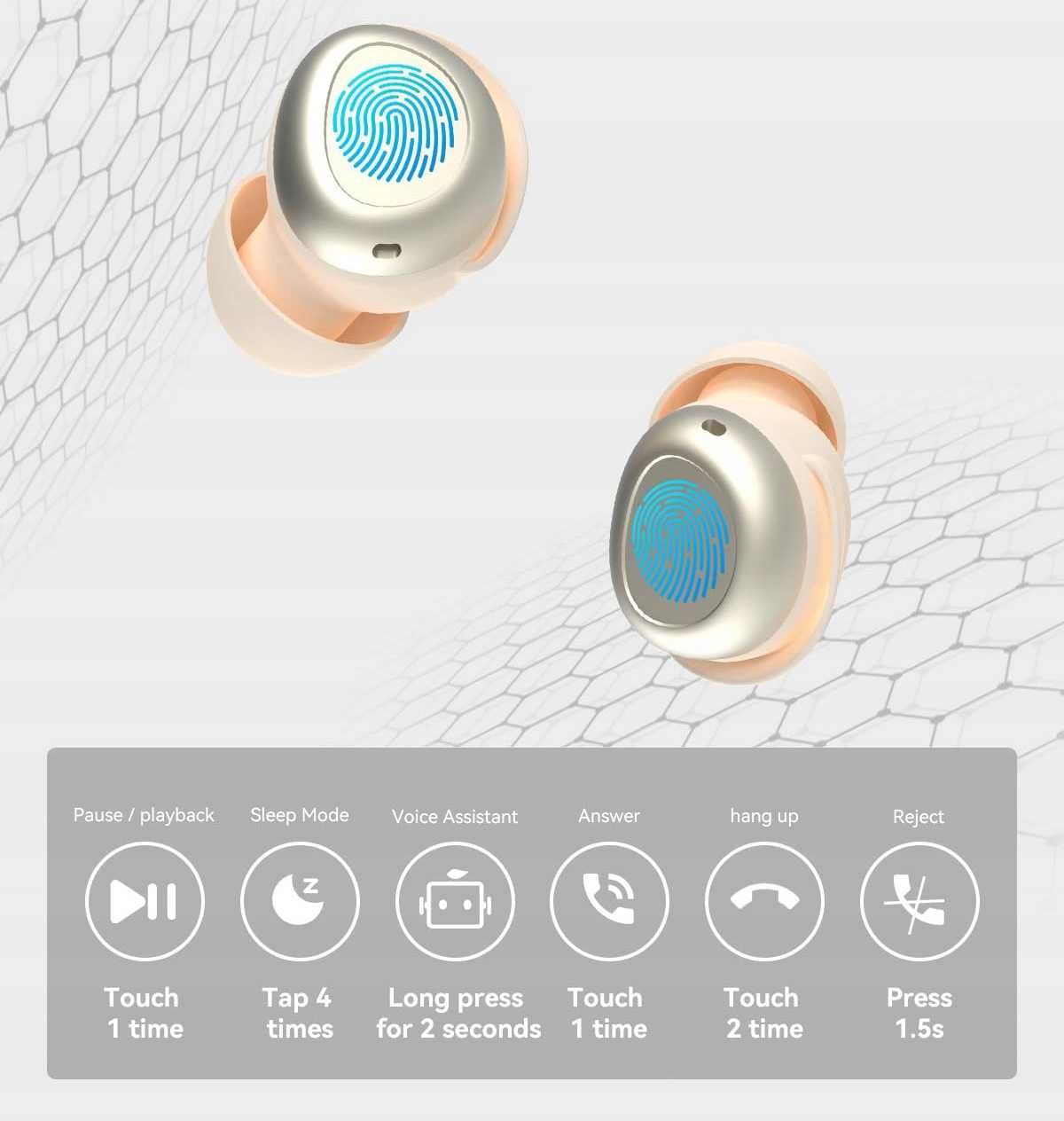 Zestaw słuchawkowy do spania ANS-TEN Bluetooth 5.3 + EDR