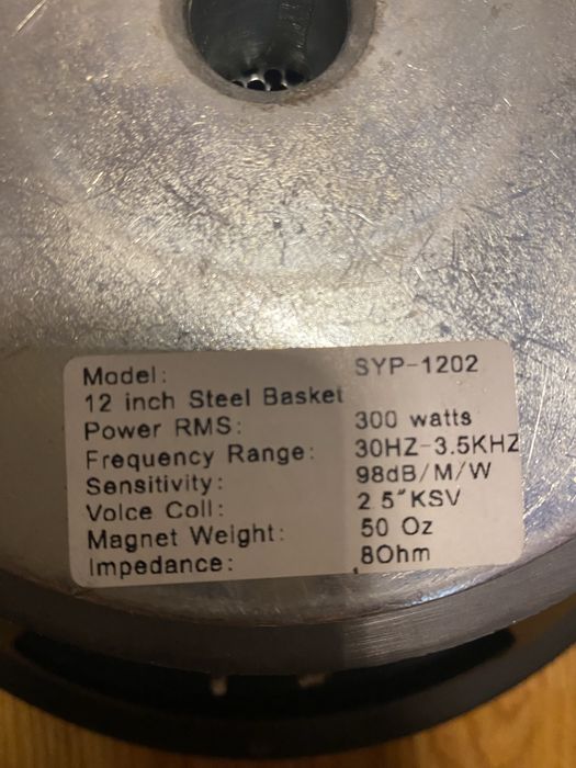 Динамічна головка BIG SYP-1202