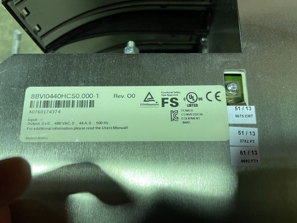 Serwozasilacz, B&R Acopos multi 10440S, 10880S 8BVI0440HCS0.000-1