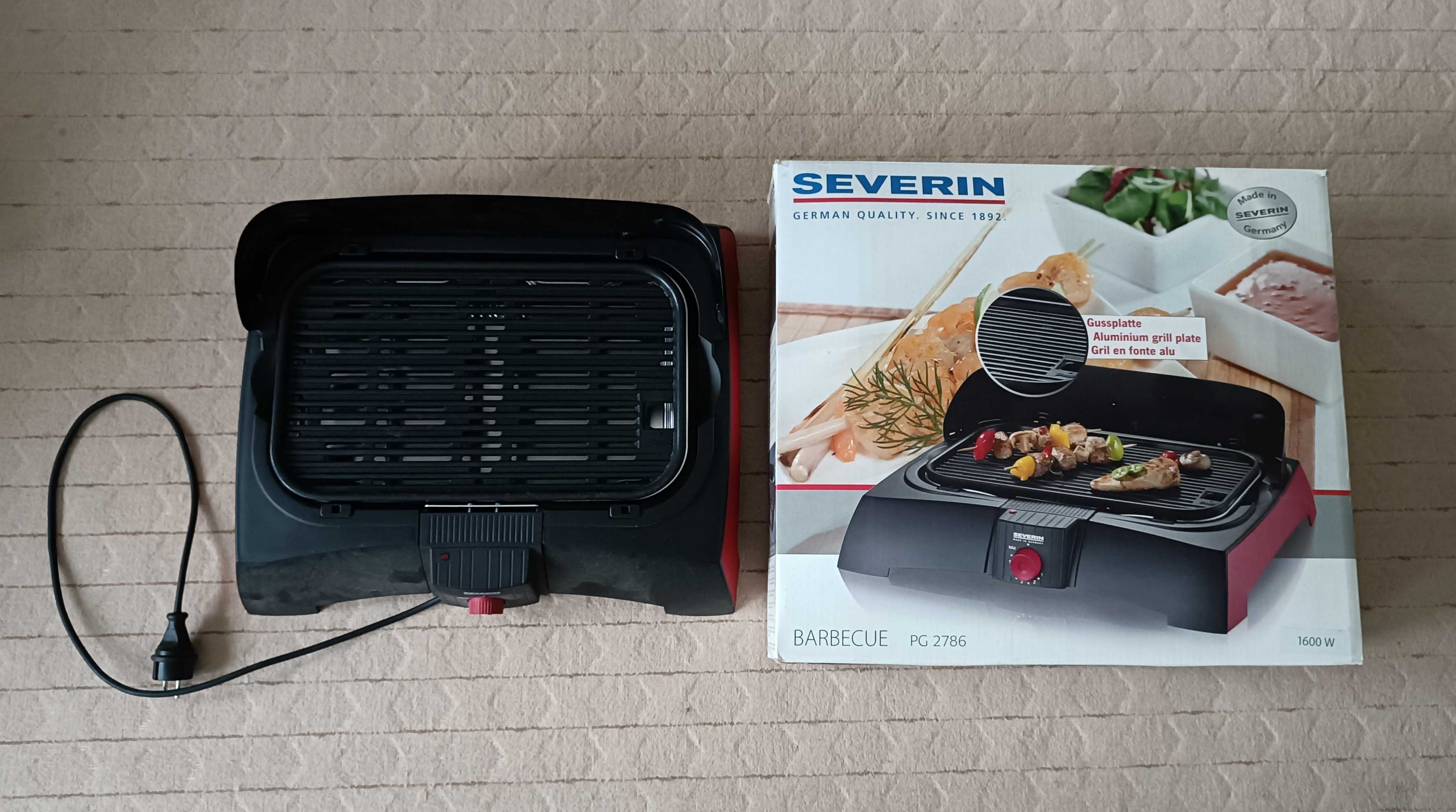 NOWY Grill elektryczny Barbecue PG 2786 Severin Germany 1600 W stołowy