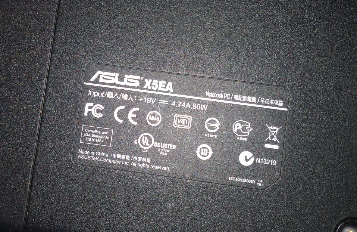 Asus X5EA ноутбук