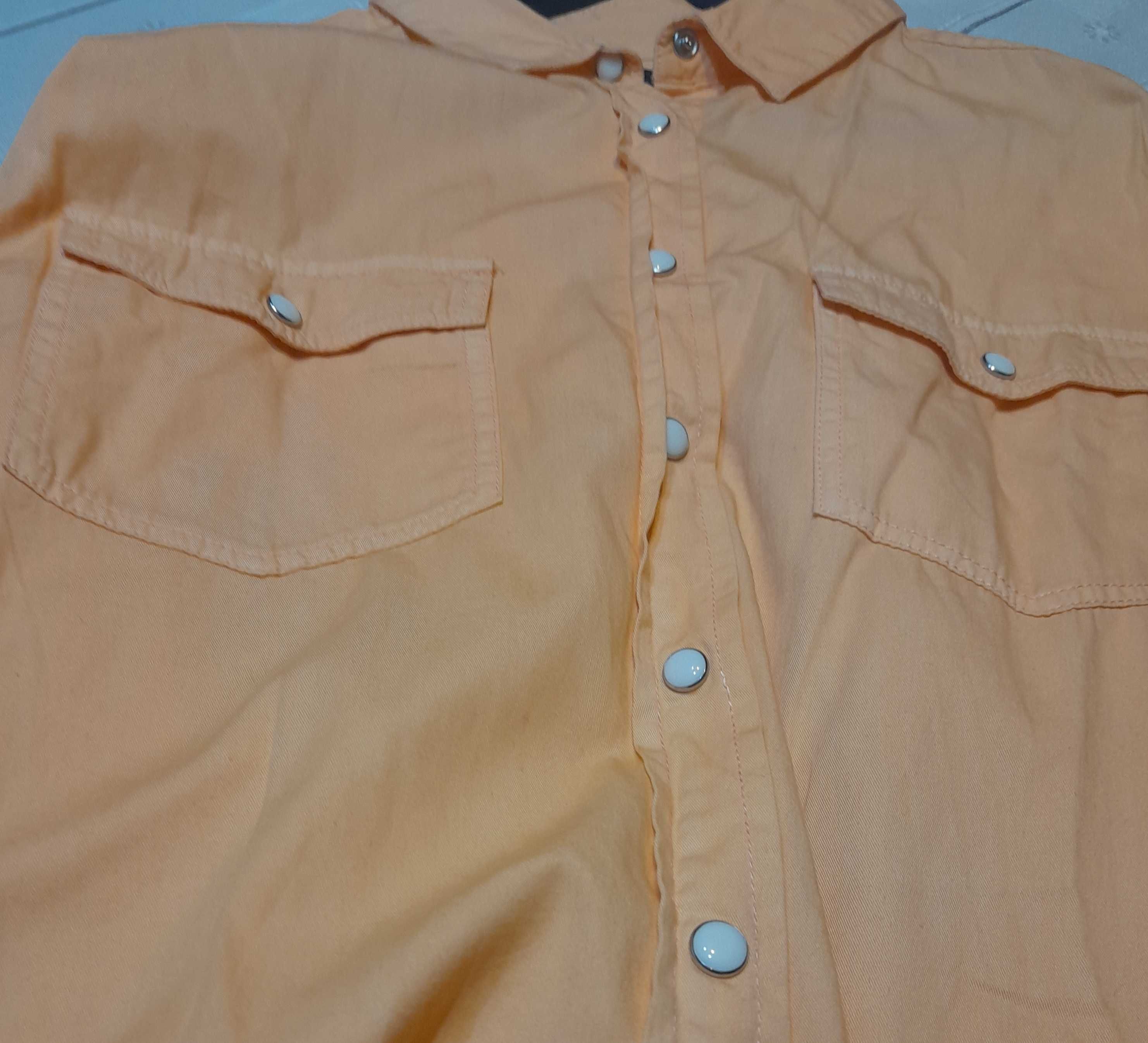 Pomarańczowa koszula M