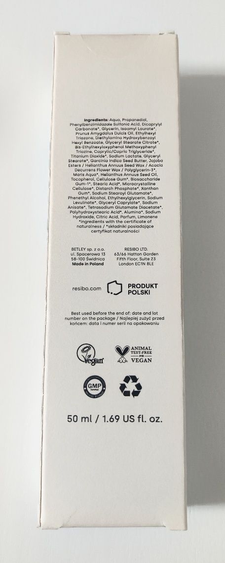 Resibo Sun to the people spf 50+, 50 ml, krem z filtrem, nowy!