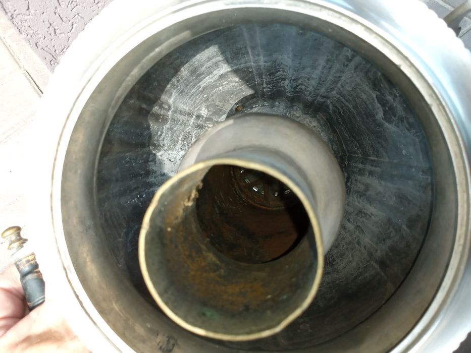 Самовар царский, латунный, фабрики братьев Воронцовых, на дровах