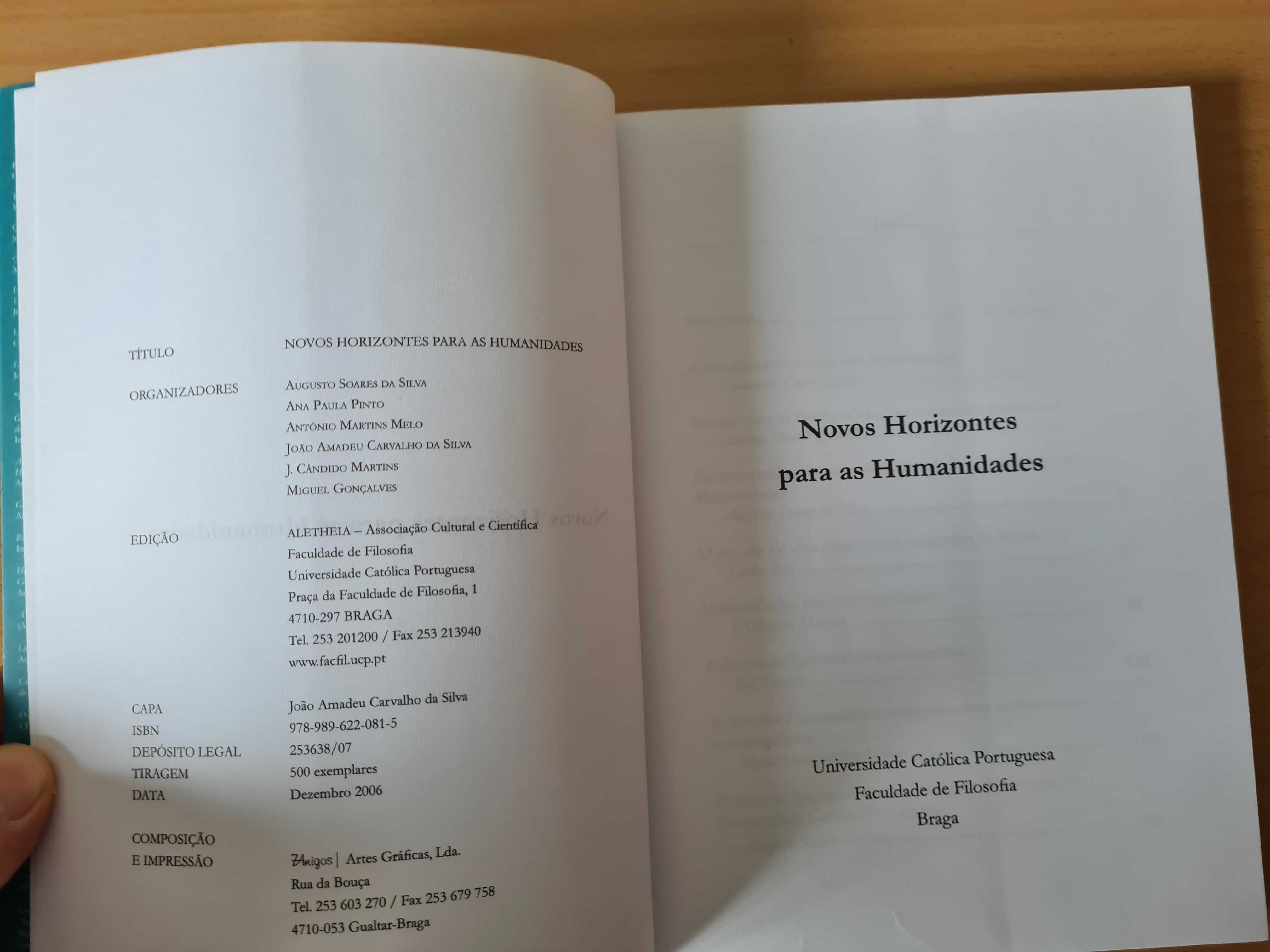 Livro "Novos Horizontes para as Humanidades"