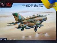 Model kartonowy MS Model 018: samolot Mig-21  Bis