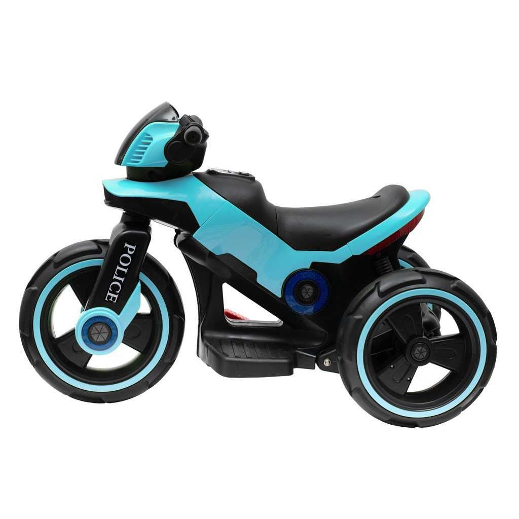 Motocykl na akumulator dla dzieci Baby Mix POLICE niebieski