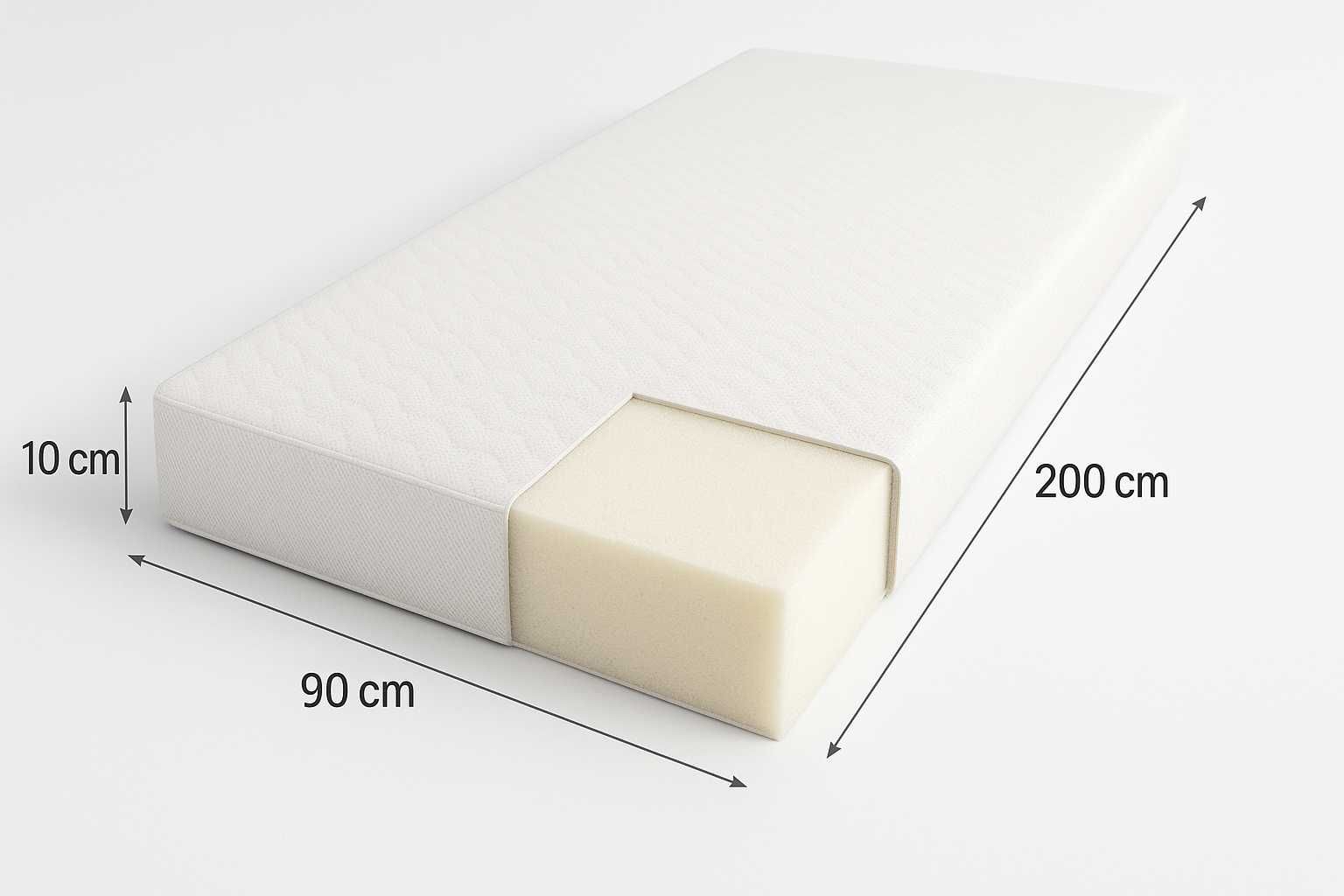 Nowe Łóżko piętrowe z materacami metalowe 90x200 solidne
