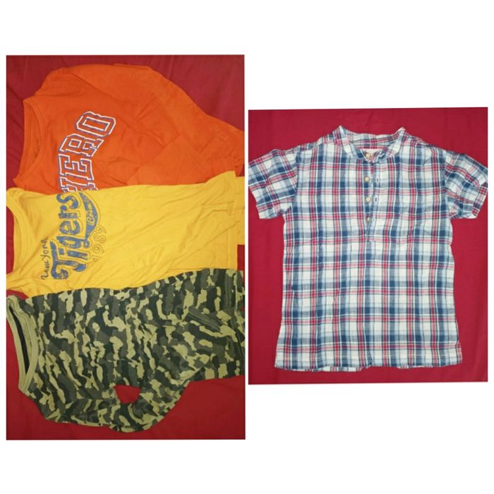 Pack de roupas variadas de menino, em bom estado. 4/6 anos
