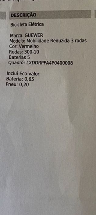 Mota Mobilidade reduzida 3 rodas NOVA