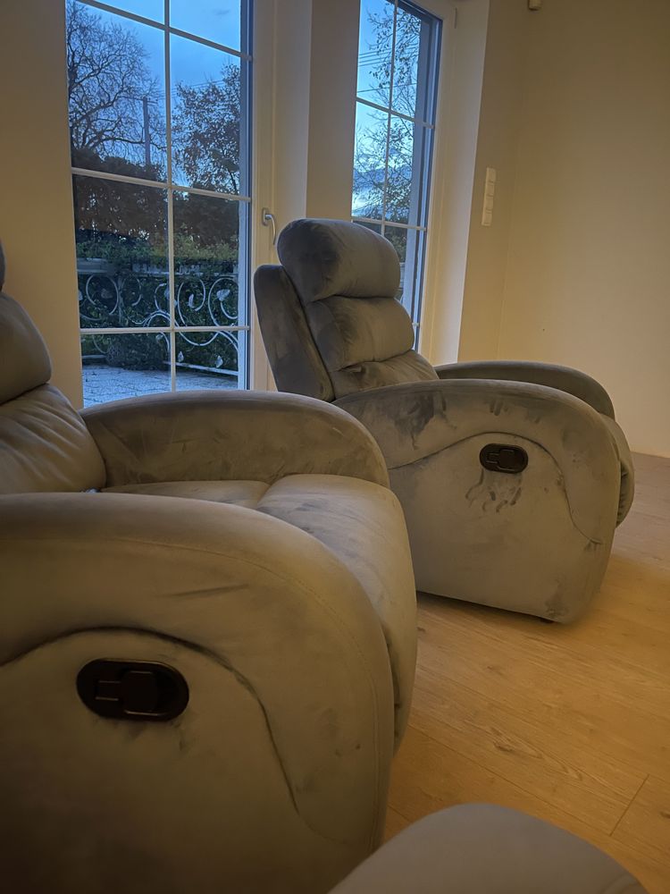 Sofa, fotele Zestaw wypoczynkowy  funkcją relax x 4
