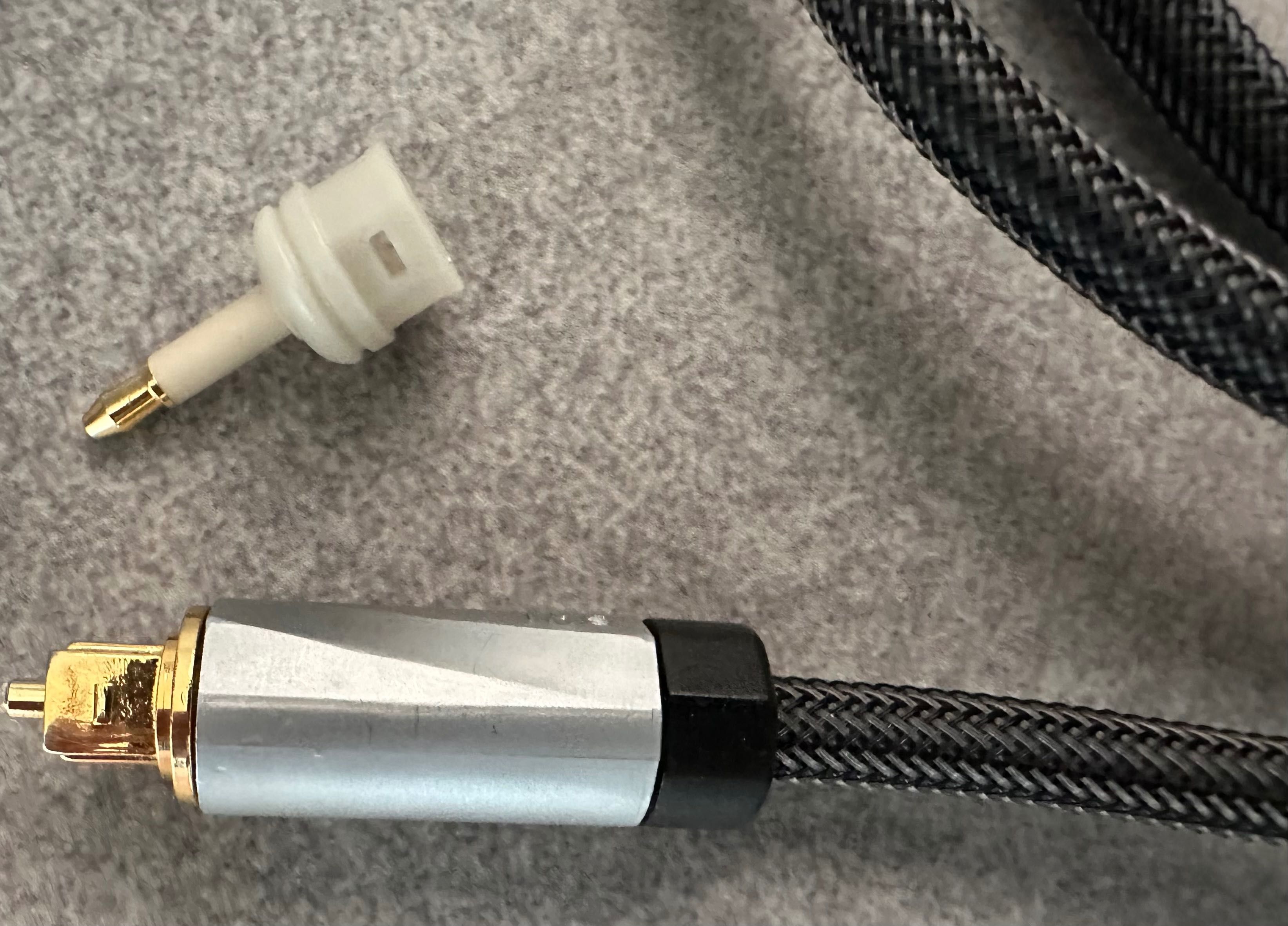 Kabel optyczny audio Toslink 1m z przejściówką mini-Toslink