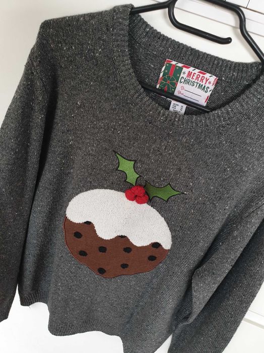 Sweterek, zimowy, świąteczny, 100% akryl, Cedar Wood State, rozmiar XL