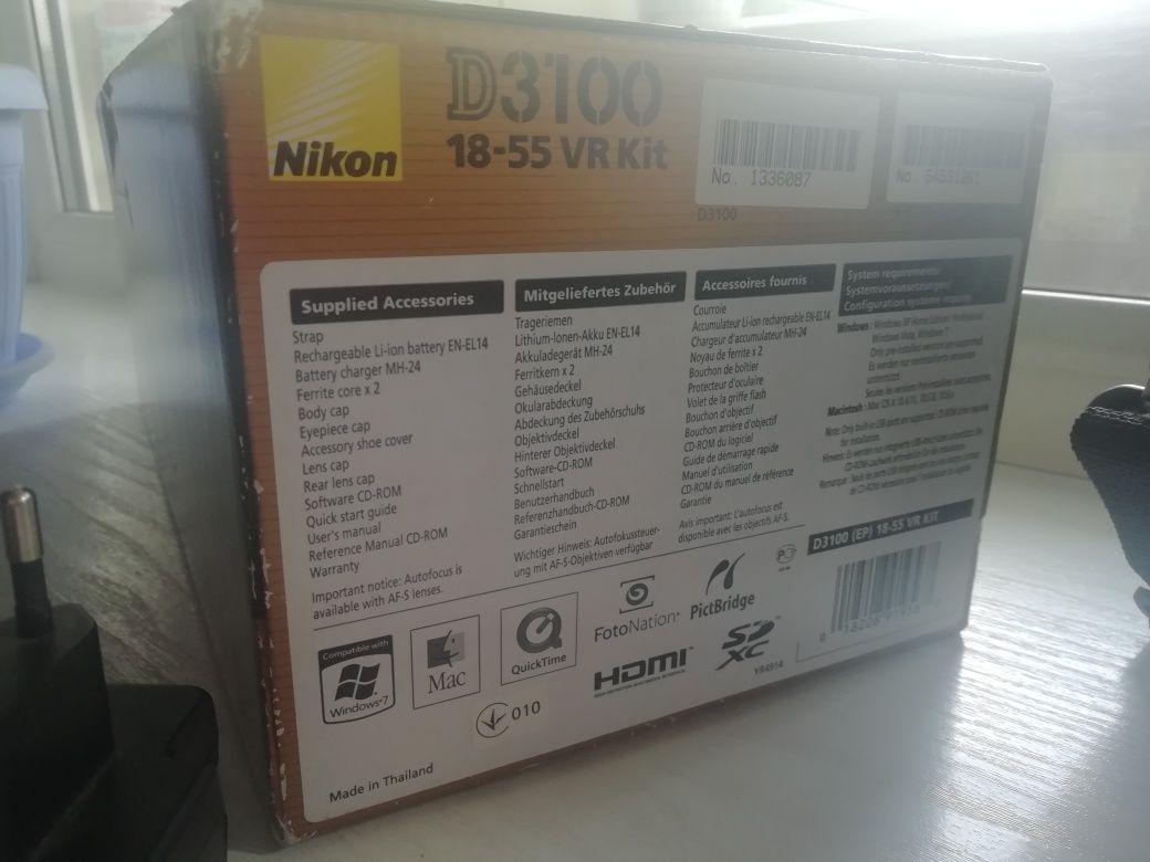 Nikon D 3100 kit 18-55 mm