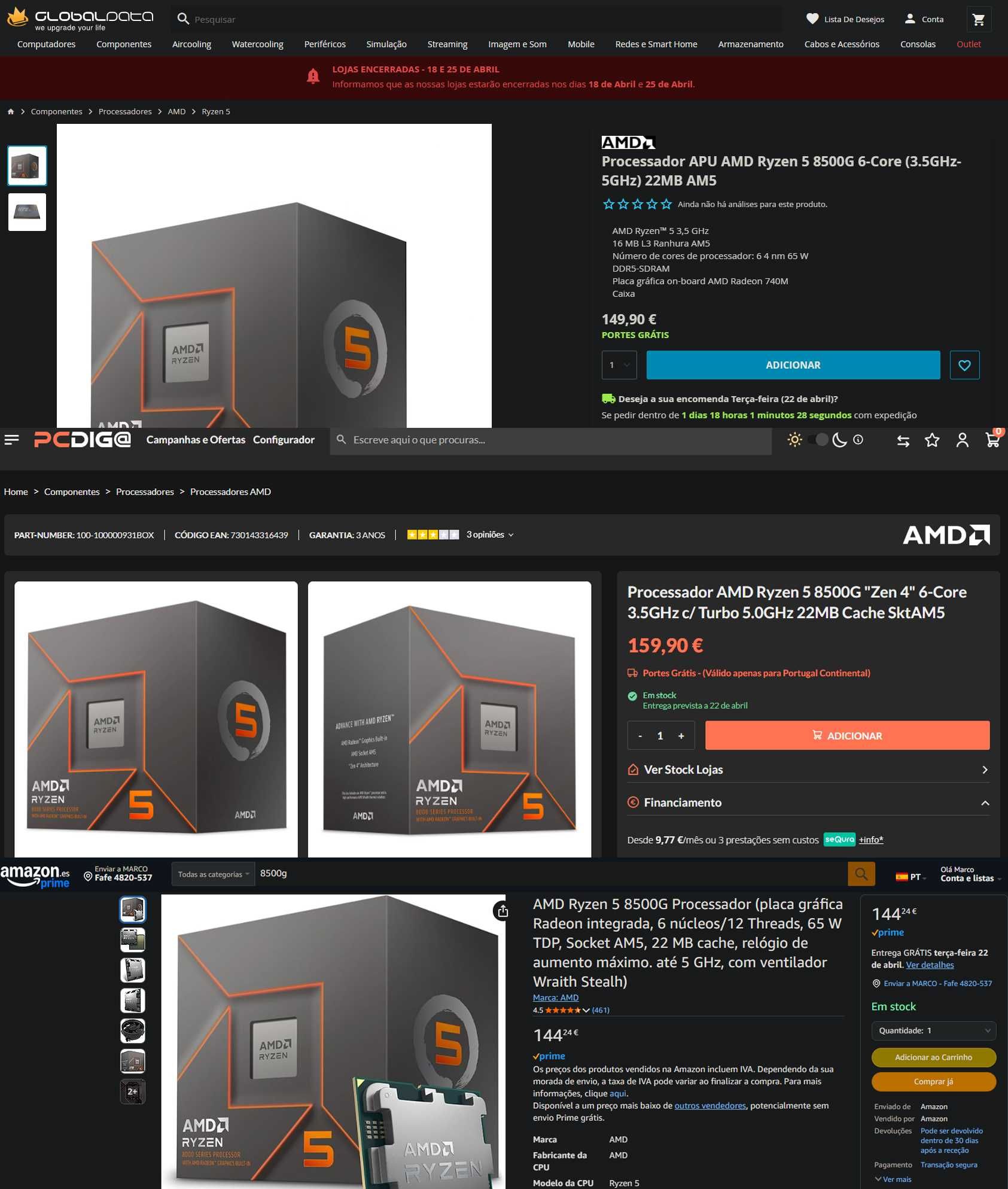 Processador AMD Ryzen 5 8500G