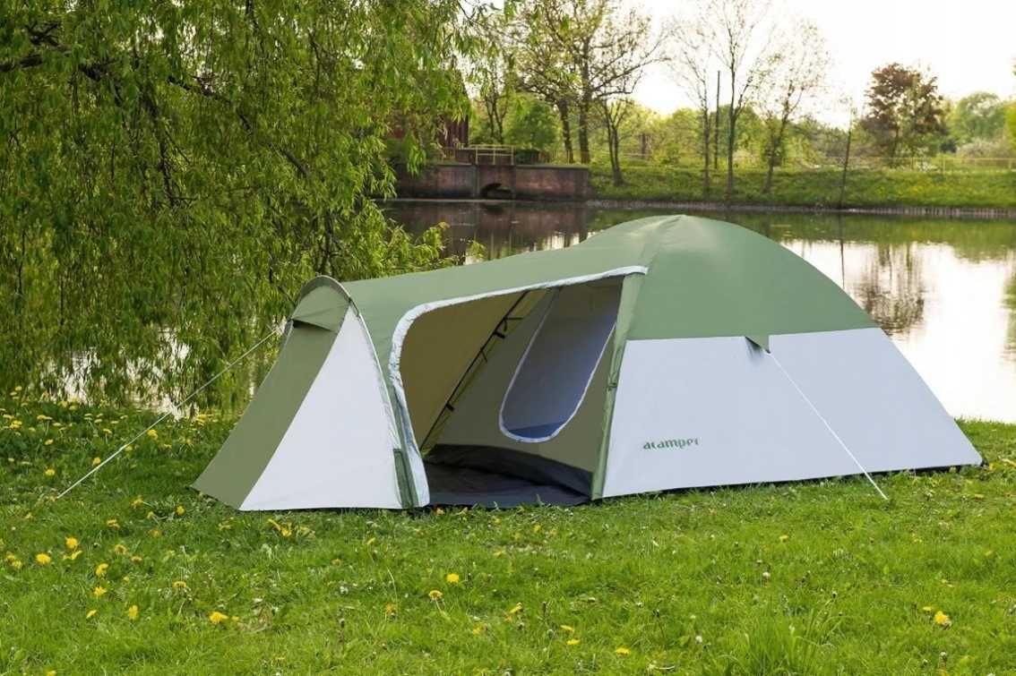 Нова 3-місна палатка намет Presto Acamper MONSUN 3 PRO зелений - 3,4кг