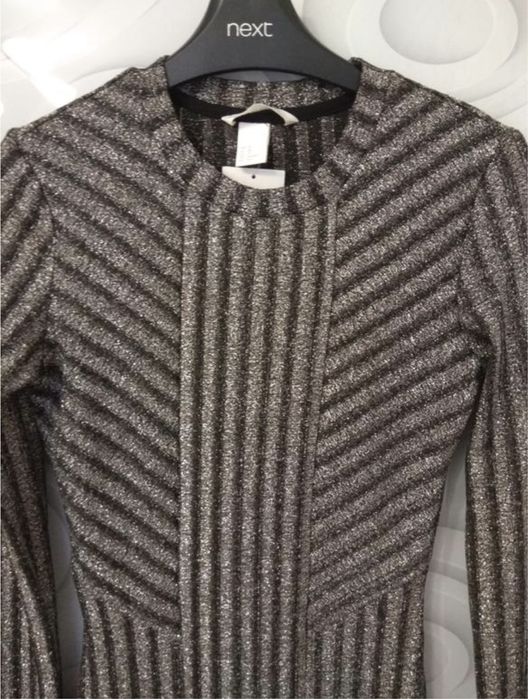 Неймовірна «срібна» сукня h&m з люрексом