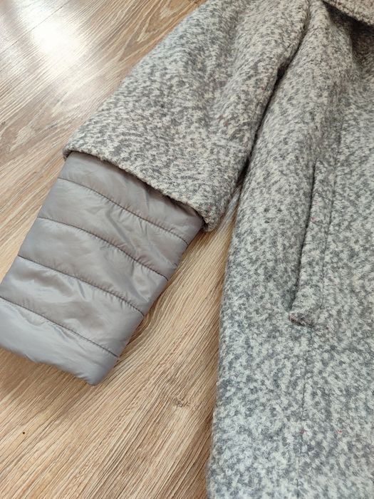 Reserved kurtka pikowana płaszczyk wełniany boucle XS 34 S 36
