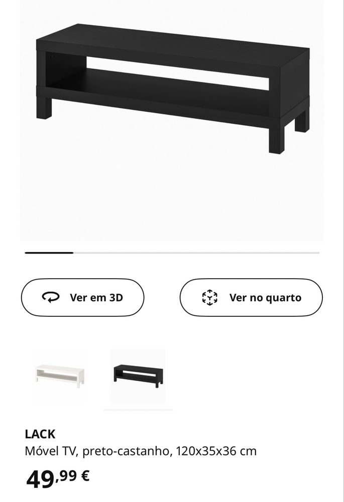 Movel Tv preto/castanho ikea Lack 2 unidades