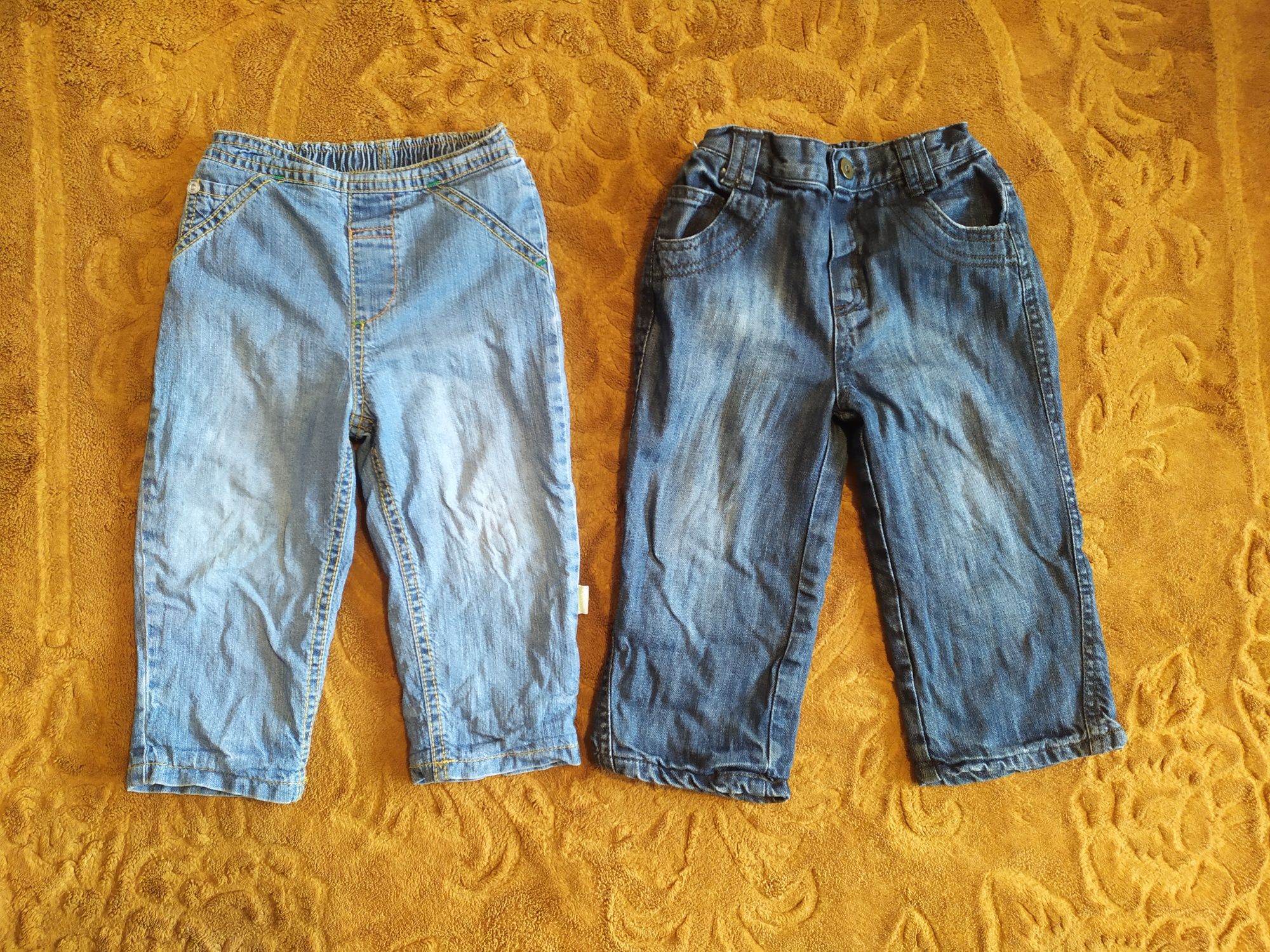 Spodnie jeansy ocieplane podszewką 86