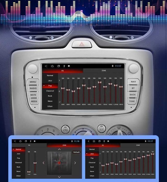 Radio Android CarPlay Ford Focus/Mondeo/S-Max/Kuga/C-Max