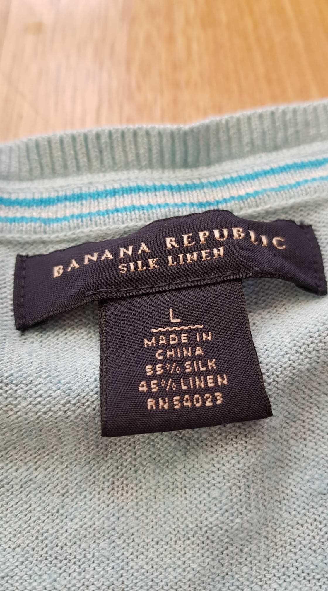 Banana Republic - jedwab i len roz L