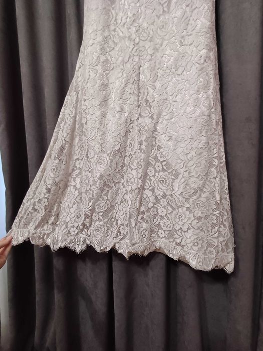 Сукня вечірня-сірий гіпюр