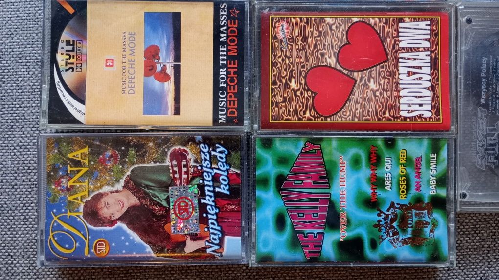 Kasety magnetofonowe J.M.Jarre, Depeche Mode, Bayer Full i inne.
