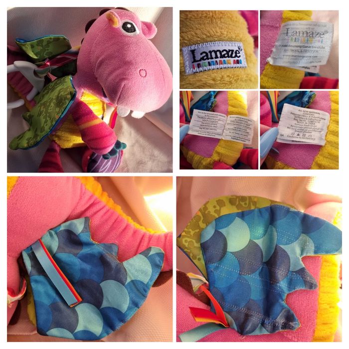Smok smoczyca Lamaze pluszowa zawieszka maskotka grzechotka Lamaze