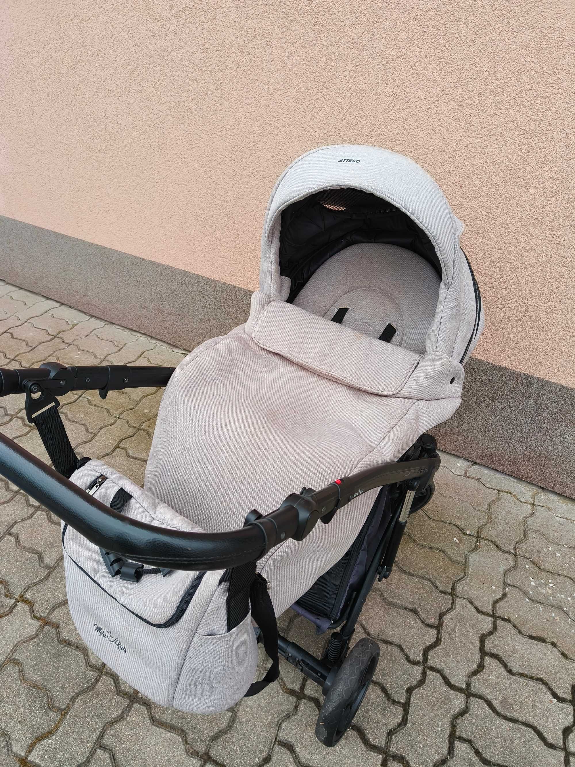 Wózek dziecięcy Milu Kids Atteso 3w1 (gondola, spacerówka, nosidełko)