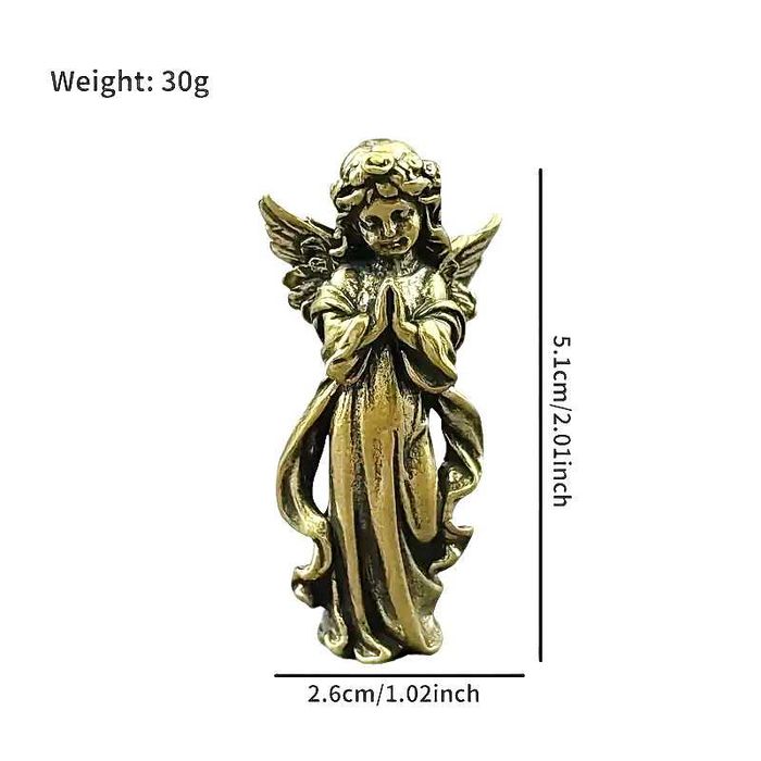 Латунна статуетка ангела . настільний орнамент