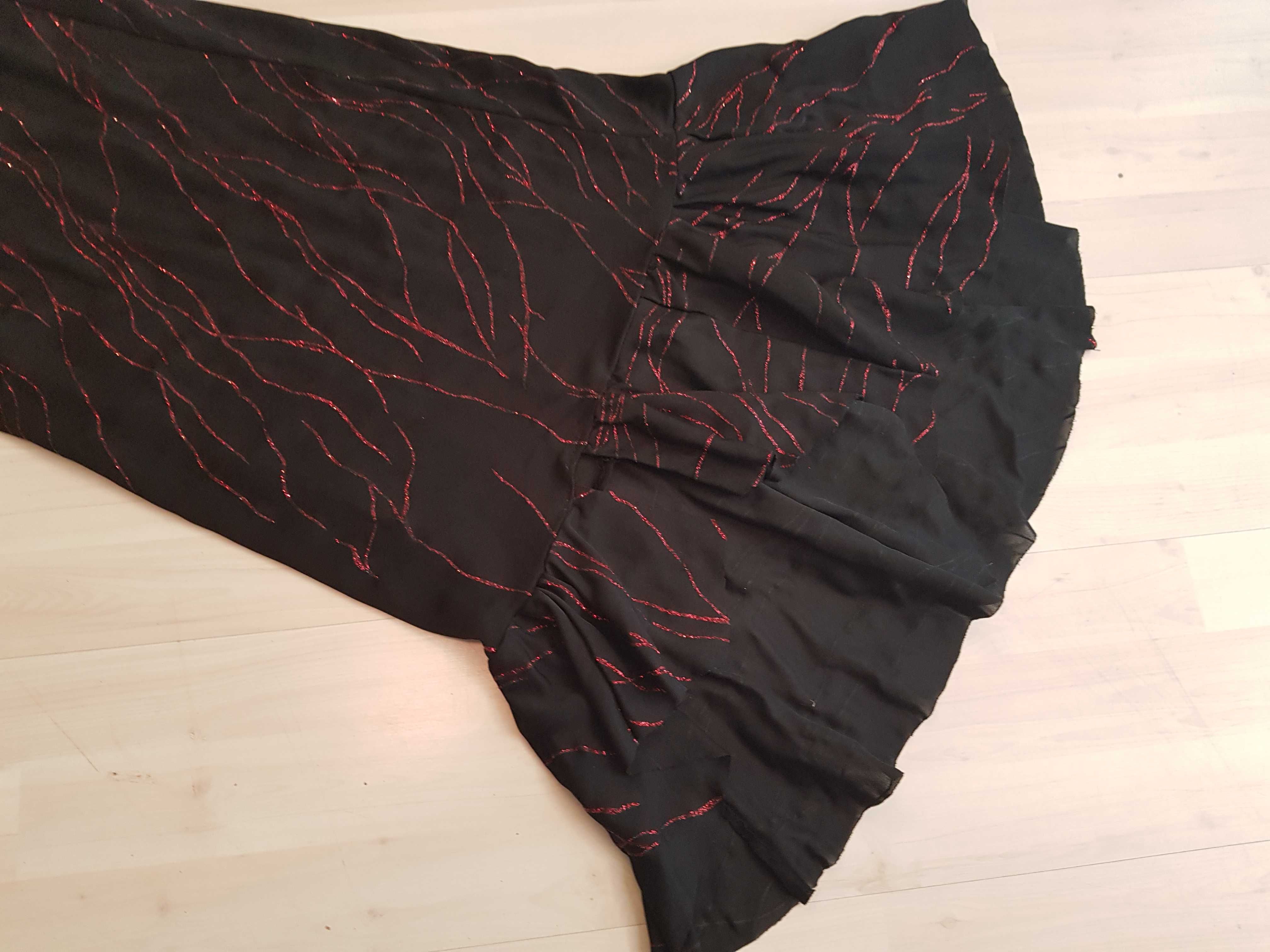 S strój dama dworu mała czarna halloween czarownica lata 20 nr 975