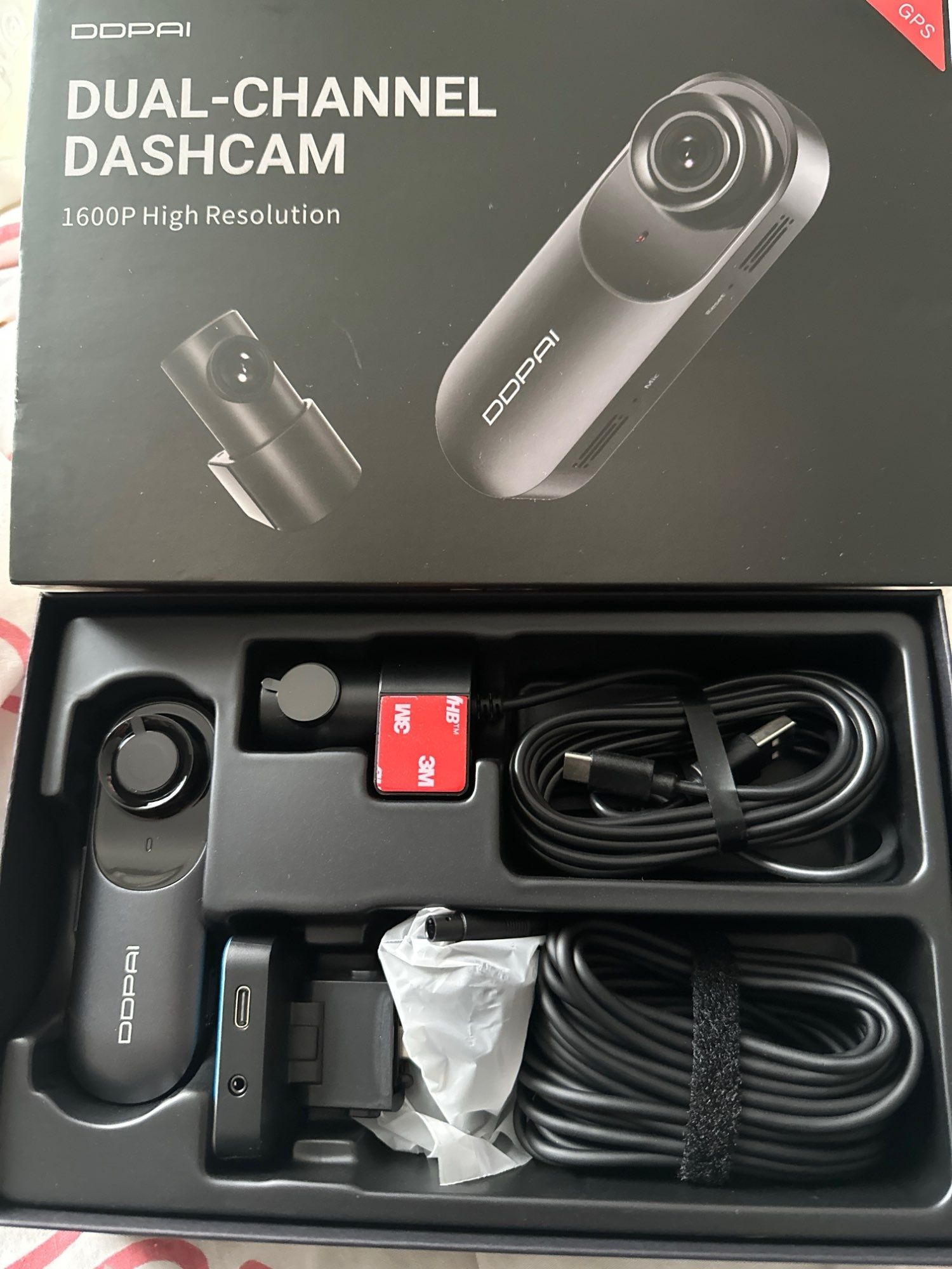 Видеорегистратор автомобильный DDPai Dash Cam N3 Pro GPS,две камеры