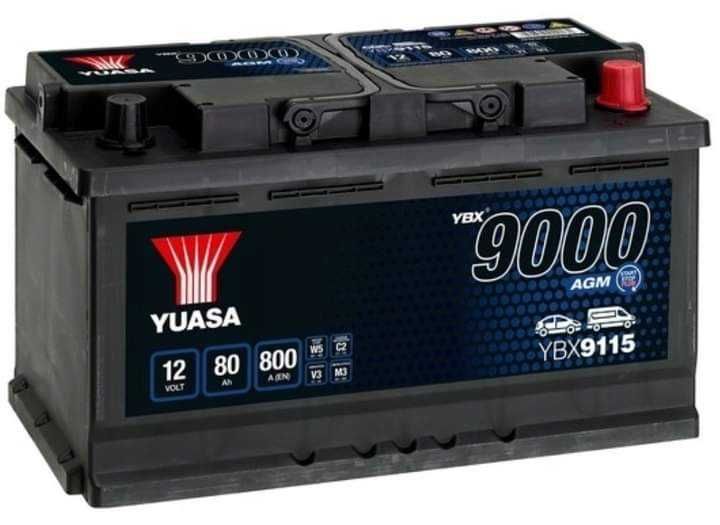 Akumulator AGM 80Ah 800A 12V YUASA START-STOP