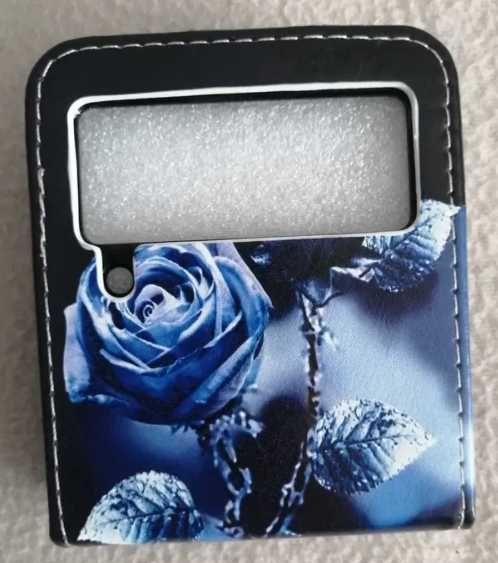 Etui z klapką na magnes do Samsung Z Flip 4 Niebieska Róża