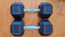 2 x halteres hexagonais 12.5 kg