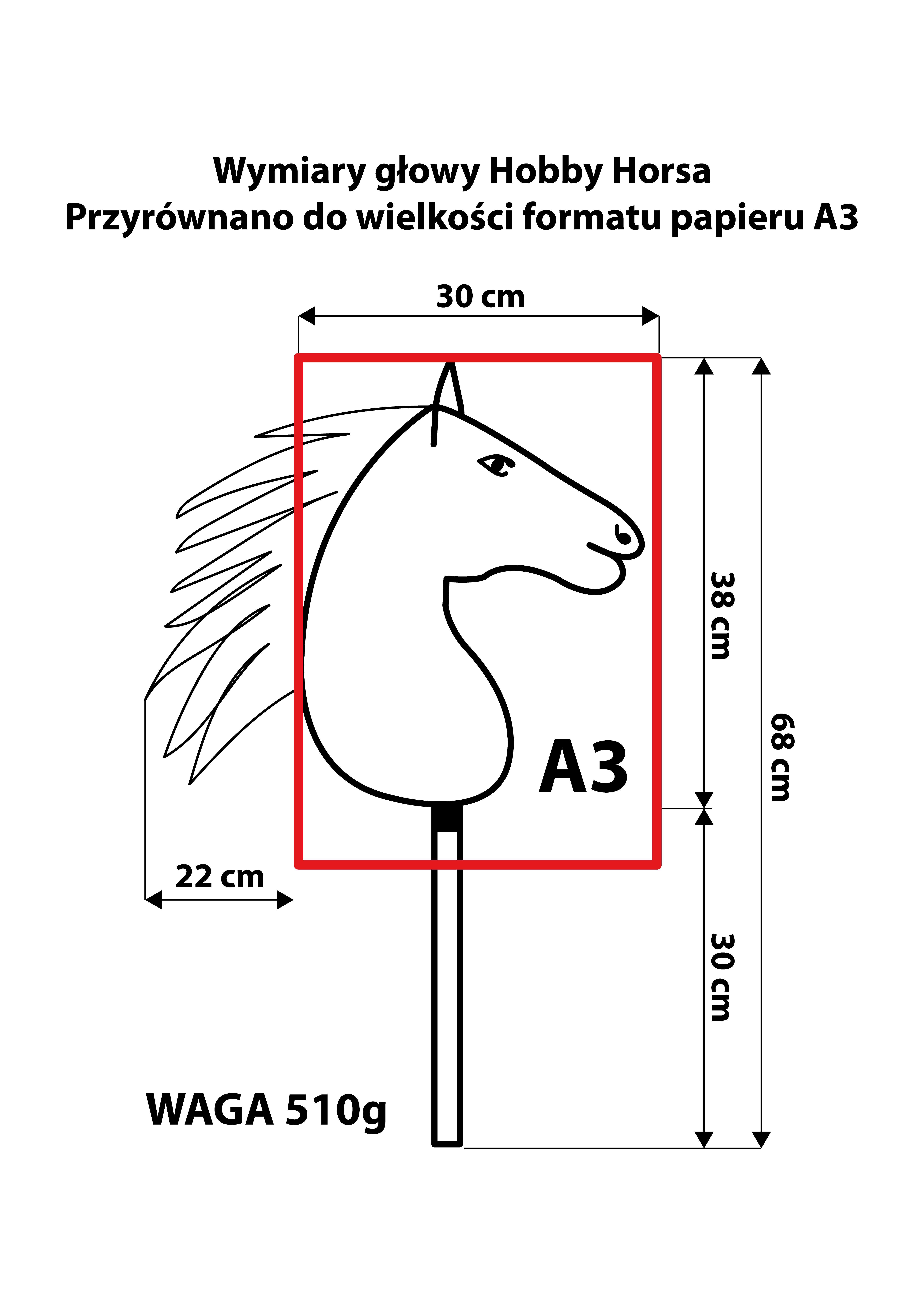 Hobby Horse A3 cremello -  zestaw