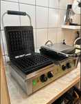 Podwójna, gastronomiczna gofrownica  2x 2000w, gofry belgijskie