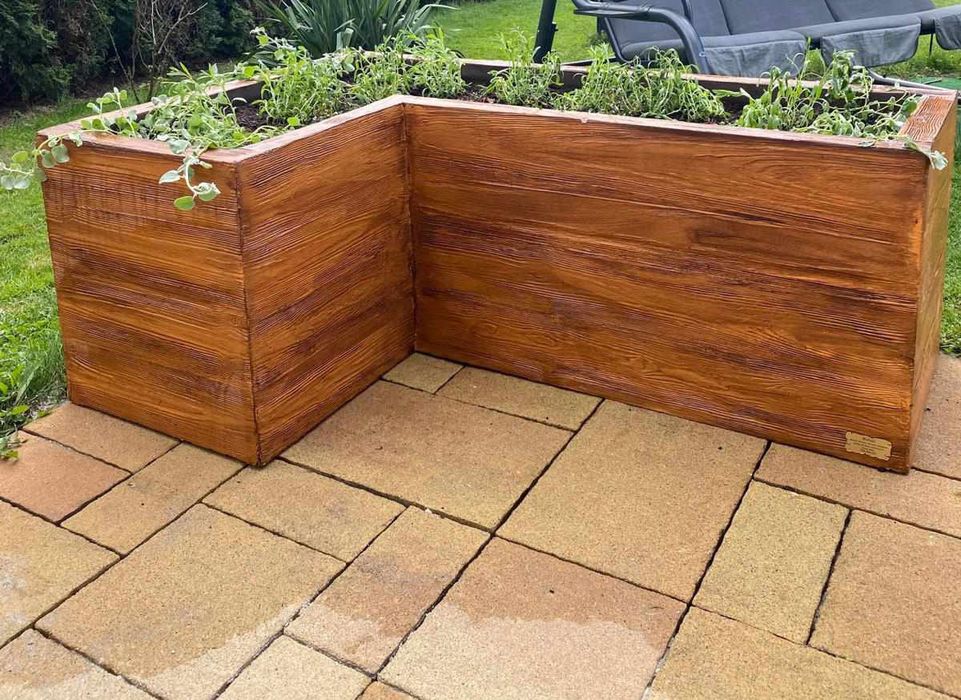 Donice ogrodowe imitacja drewna