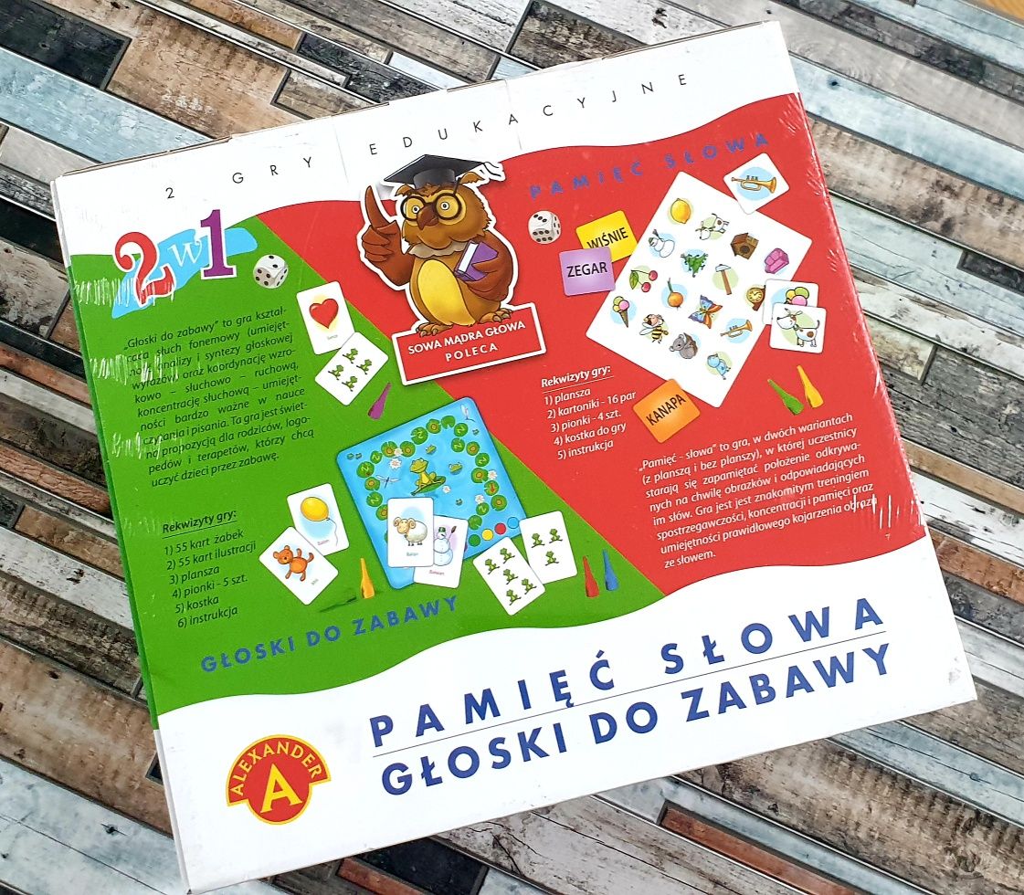 2w1 pamięć słowa głoski do zabawy 2 gry edukacyjne