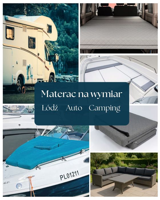 Materac na wymiar Kamper Łódź Van Przyczepa Camping szybka realizacja