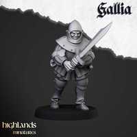 Gallia Men at Arms #12 Highlands Miniatures Old World Warhammer